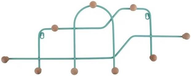Present time Kapstok Mace Turqouise 71x4x27cm