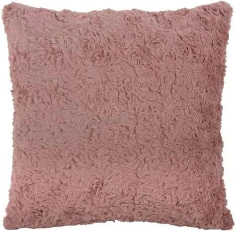 Present time Sierkussen Tierno Furry Roze 45x45x15cm