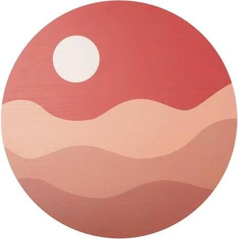 Present Time Sunset muurcirkel (Kleur: roodbruin)