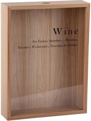 Present time Wanddecoratie Momentum Box Licht hout 8x30x40cm