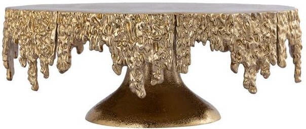 Ptmd Collection PTMD Amara Gold alu cake stand on base dripping