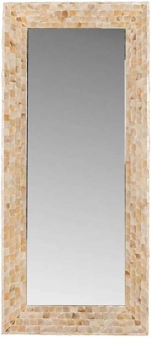 PTMD Chelsae Cream poly rectangle shell mirror