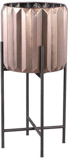 PTMD COLLECTION PTMD Eleyza Copper round iron pot on metal base M