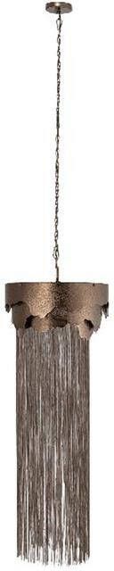 Ptmd Collection PTMD Lucass Silver casted alu hanging lamp high chains