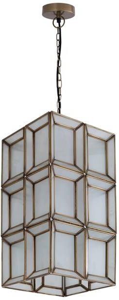 PTMD Collection Ptmd Layra Hanglamp 24x24x45 Cm Glas Wit