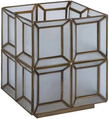 PTMD Collection Ptmd Layra Tafellamp 24x24x30 Cm Glas Wit