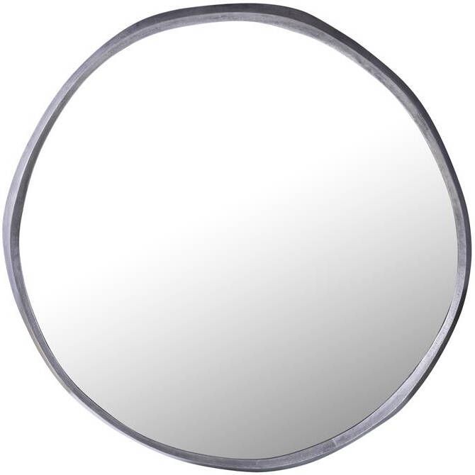PTMD Limera Black alu round mirror irregular border L