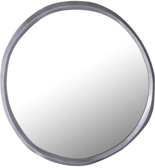PTMD Limera Black alu round mirror irregular border S