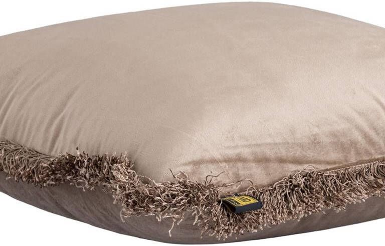 PTMD Collection Ptmd Nous Sierkussen 45x3x45 Cm Fluweel Taupe