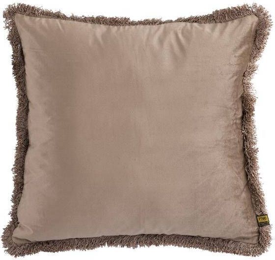 PTMD Collection Ptmd Nous Sierkussen 60x3x60 Cm Fluweel Taupe