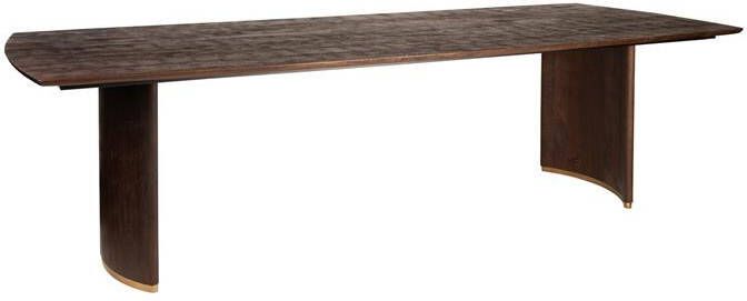 PTMD COLLECTION PTMD Ostara Brown mango wood diningtable 240cm gold leg