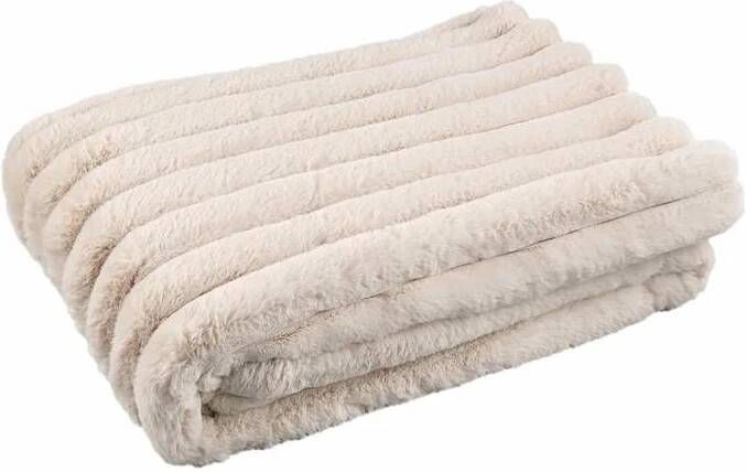 PTMD Plaid Hadi 170x140x2 cm Imitatie Bont Creme