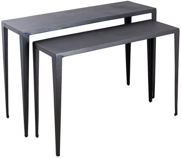 PTMD Rivva Black casted alu rectangle side table sv2