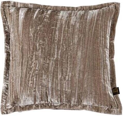 PTMD Collection Ptmd Senny Sierkussen 45x3x45 Cm Fluweel Taupe