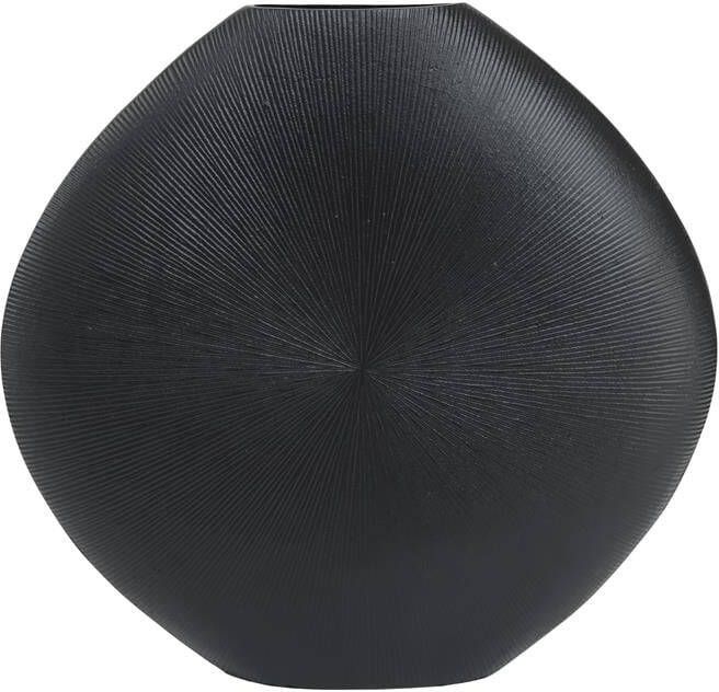PTMD Tiro Black aluminium pot oval stripe pattern