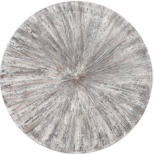 PTMD Wandpaneel Rond L 120x2x120 cm Hout Wit