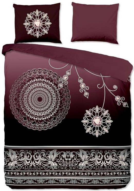 Pure Dekbedovertrek Micropercal Asiya bordeaux 200x200 220cm - Foto 3