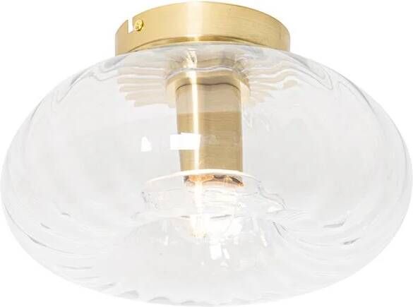 QAZQA Art Deco Plafondlamp Goud Met Glas Ayesha