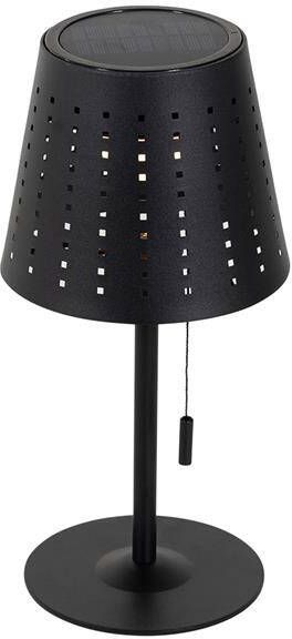 QAZQA Buiten Tafellamp Zwart Incl. Led 3-staps Dimbaar Oplaadbaar En Solar Ferre
