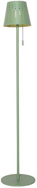QAZQA ferre Design LED Dimbare Vloerlamp Staande Lamp met Dimmer met Solar Zonne energie 1 lichts H 94 cm Groen Buitenverlichting