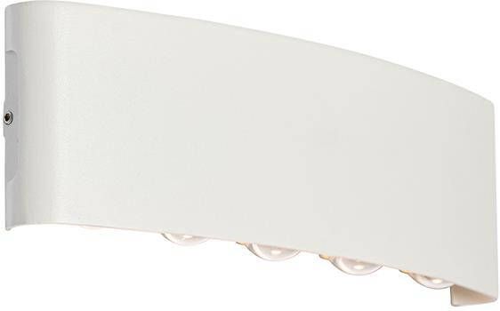 QAZQA Buiten Wandlamp Wit Incl. Led 10-lichts Ip54 Silly