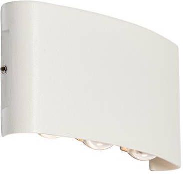 QAZQA Buiten Wandlamp Wit Incl. Led 6-lichts Ip54 Silly