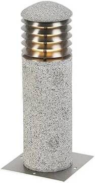 QAZQA Buitenlamp graniet met grondpin en kabelmof 40cm IP55 Happy