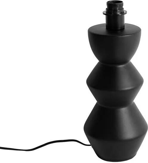 QAZQA Design tafellamp zwart keramiek 16 cm zonder kap Alisia