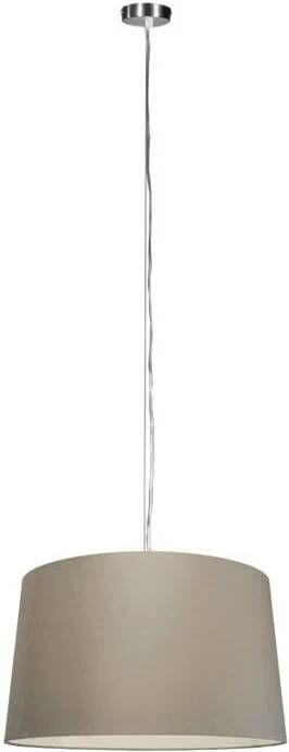 QAZQA Moderne hanglamp staal met kap 45 cm taupe Cappo 1