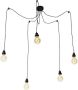 QAZQA Industriële Hanglamp Zwart 5-lichts Cava - Thumbnail 2