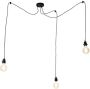 QAZQA cava luxe Moderne Hanglamp 3 lichts H 1500 mm Zwart Woonkamer Slaapkamer Keuken - Thumbnail 2