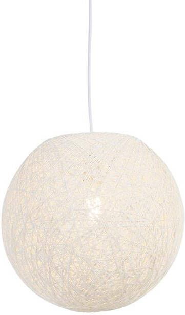 QAZQA Landelijke hanglamp wit 35 cm Corda