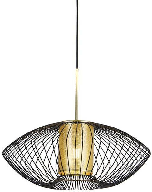 QAZQA Design Hanglamp Goud Met Zwart 60 Cm Dobrado