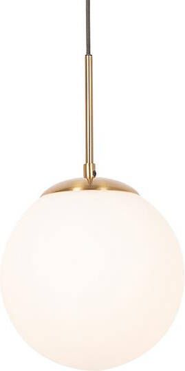 QAZQA Art Deco hanglamp goud met opaal glas Flore