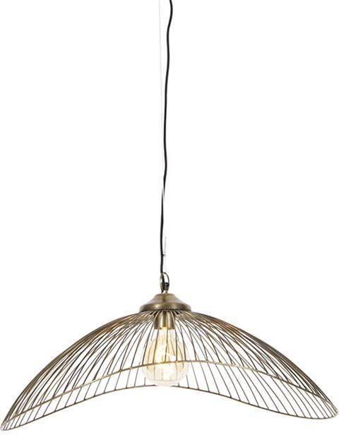 QAZQA Design hanglamp messing draad 64cm Pia