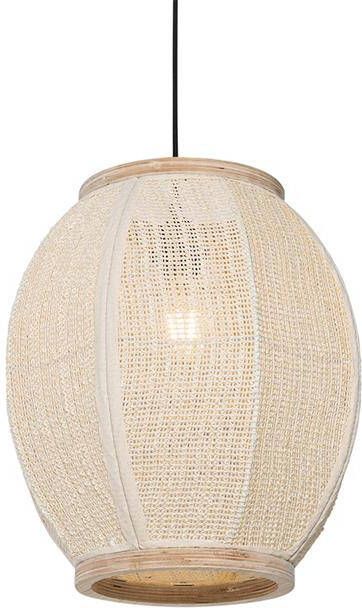 QAZQA Oosterse Hanglamp Naturel 35 Cm Rob