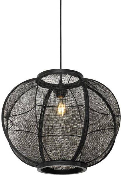 QAZQA Oosterse Hanglamp Zwart 48 Cm Rob