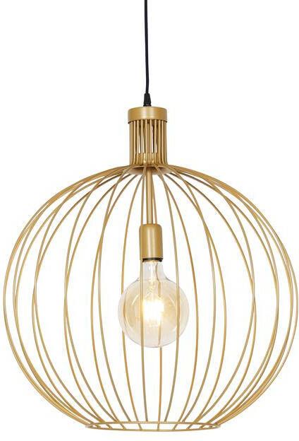 QAZQA Design hanglamp goud 50 cm Wire Dos
