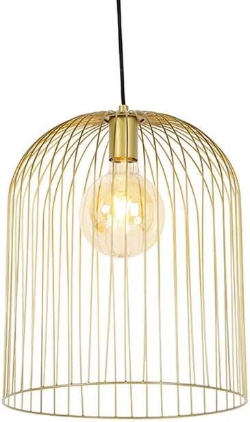 QAZQA Design hanglamp goud Wire Knock