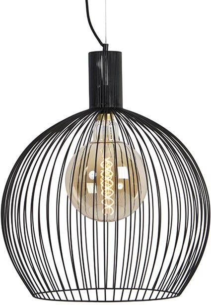 QAZQA Design Ronde Hanglamp Zwart 50 Cm Dos