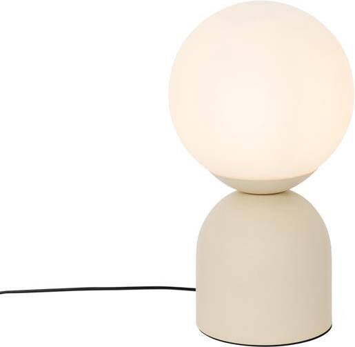 QAZQA Hotel chique tafellamp beige met opaal glas Pallon Trend