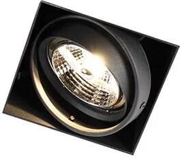 QAZQA Inbouwspot Zwart Gu10 Ar70 Trimless Oneon