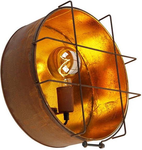 QAZQA Industriële plafondlamp roestbruin 35 cm Barril