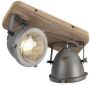 QAZQA emado Industriele LED Dimbare Smart Plafondspot | Spotje | Opbouwspot incl. wifi met Dimmer 2 lichts L 27 cm Grijs Industrieel Woonkamer | Slaapkamer | Keuken - Thumbnail 2