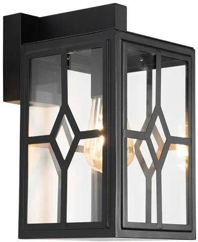 QAZQA Klassieke Buiten Wandlamp Zwart Ip44 Dover