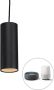 QAZQA tubo Design LED Smart Minimalistische hanglamp incl. wifi 1 lichts Ø 10 cm Zwart Woonkamer Slaapkamer Keuken - Thumbnail 2