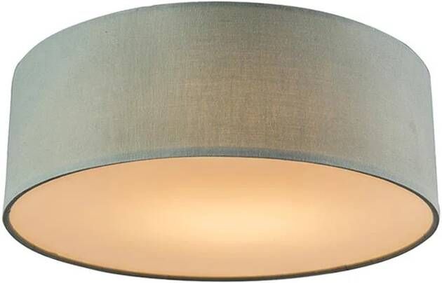 QAZQA Plafondlamp Groen 30 Cm Incl. Led Drum Led
