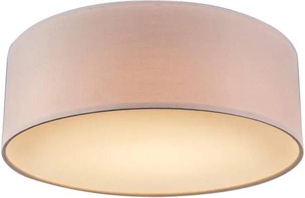 QAZQA Plafondlamp Roze 30 Cm Incl. Led Drum Led