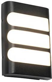 QAZQA Buitenwandlamp Zwart Incl. Led Met Licht donker Sensor Gaev