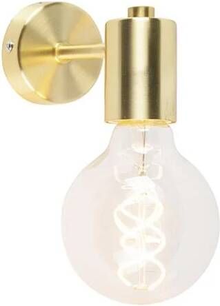 QAZQA facil Moderne LED Smart Wandlamp incl. wifi voor binnen 1 lichts D 130 mm Goud messing Woonkamer | Slaapkamer | Keuken